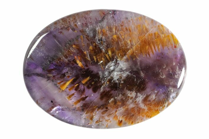 Amethyst Cacoxenite Oval Cabochon #171386